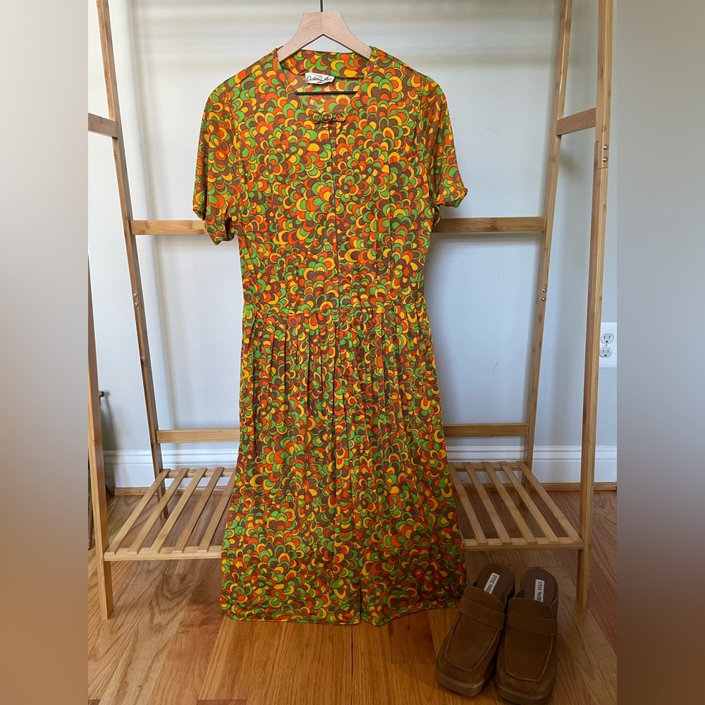 Vintage 70’s A-Line Midi Dress